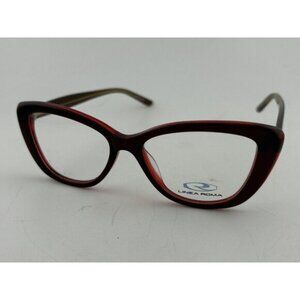 LINEA ROMA - CLASS 317 C2 51-15-140 Red and Gold Glitter Plastic Glasses Frames